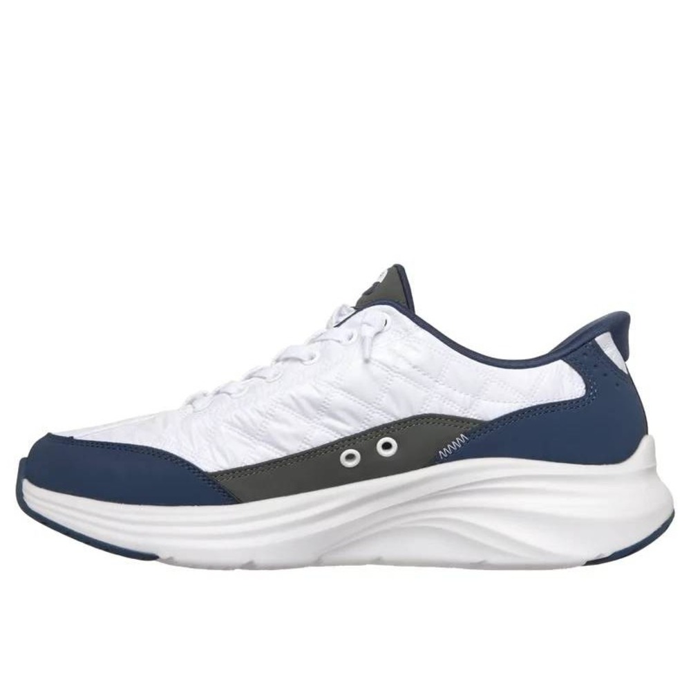Skechers Cozy Fit Sneakers Mens 9.5 Slip ins Foam Cozy Air Cooler White Navy - Picture 5 of 5